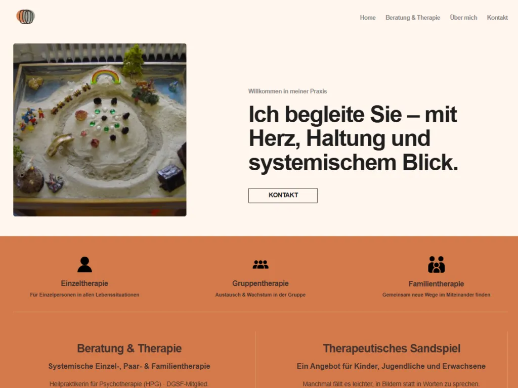 Screenshot der Website E. Spellenberg